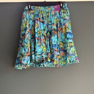 Lane Bryant Brand New Summer Skirt 100% Cotton, Plus size 14/16, Blue City Patte